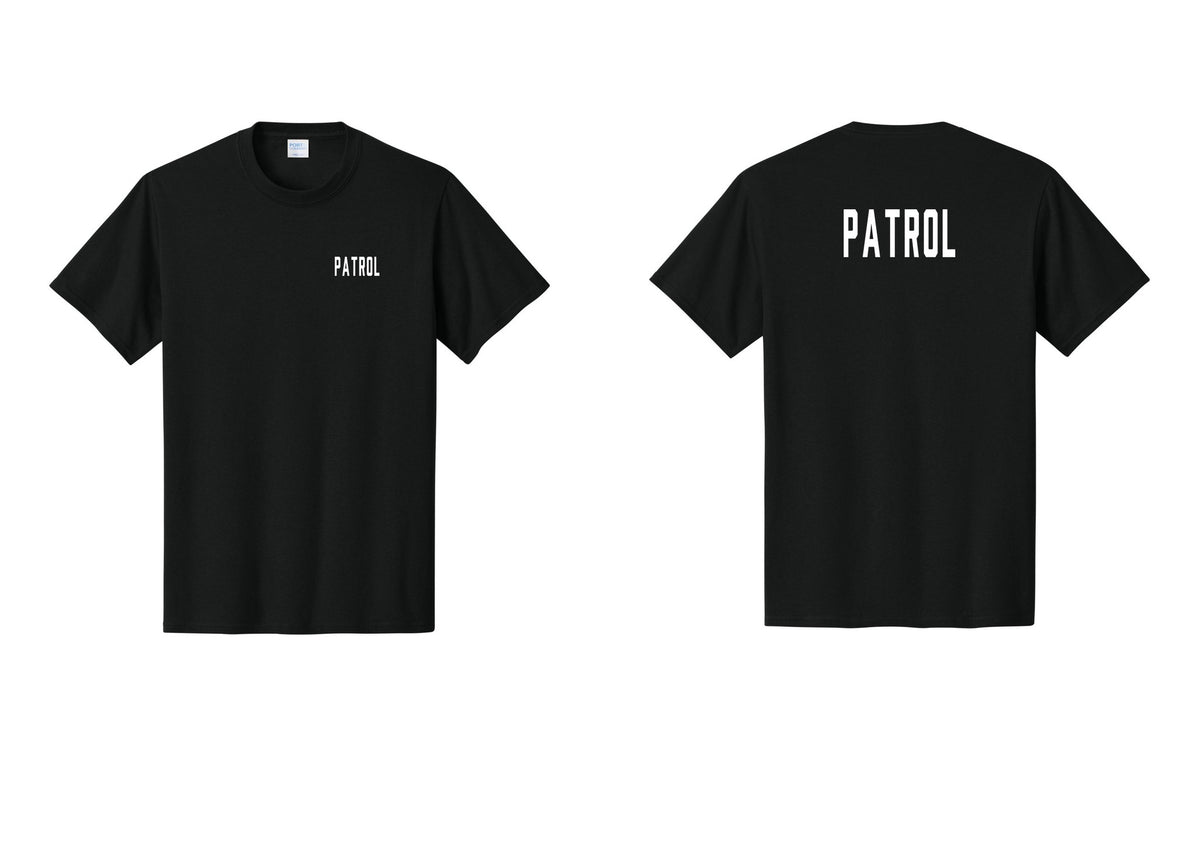 NYC Factory Patrol T-Shirt for Security & Event Teams (Classic) - Chest + Back - Black