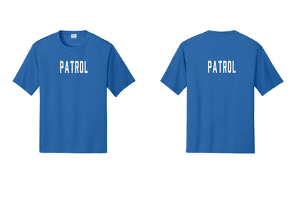 NYC Factory Patrol Performance T-Shirt (Classic) - Front + Back - Royal