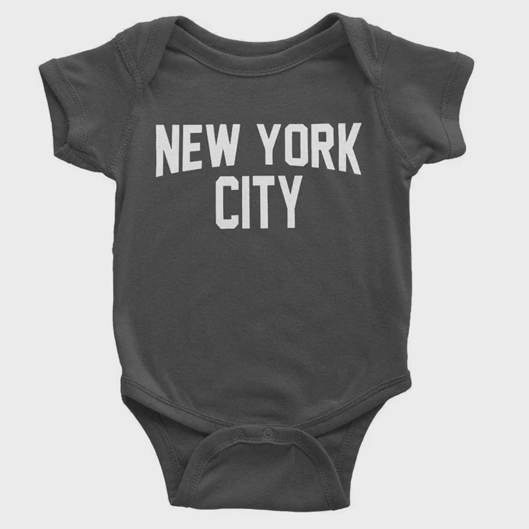 NYC Factory Unisex New York City Baby Bodysuit White