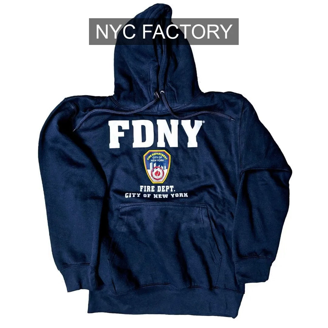 FDNY Men's Officially Licensed Navy Hoodie | Official NYC Apparel