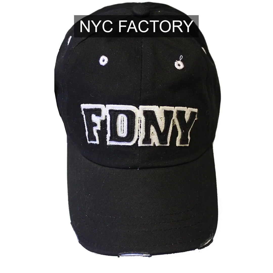 FDNY Men's Officially Licensed Black Baseball Hat