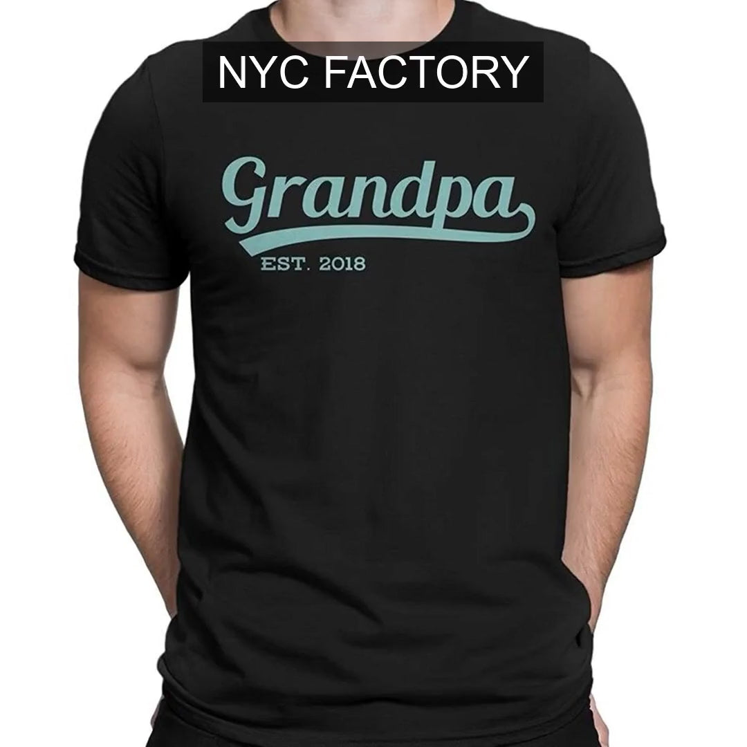 Opa Tee Gegründet 2018 Großvater 1 2018 Holzkohle