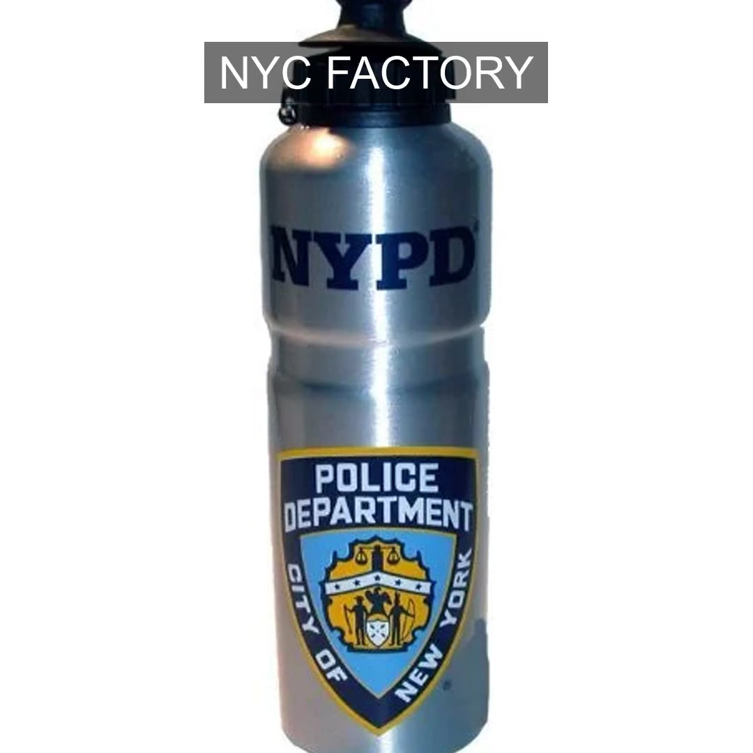 NYPD Unisex Officially Licensed Silver Water Bottle