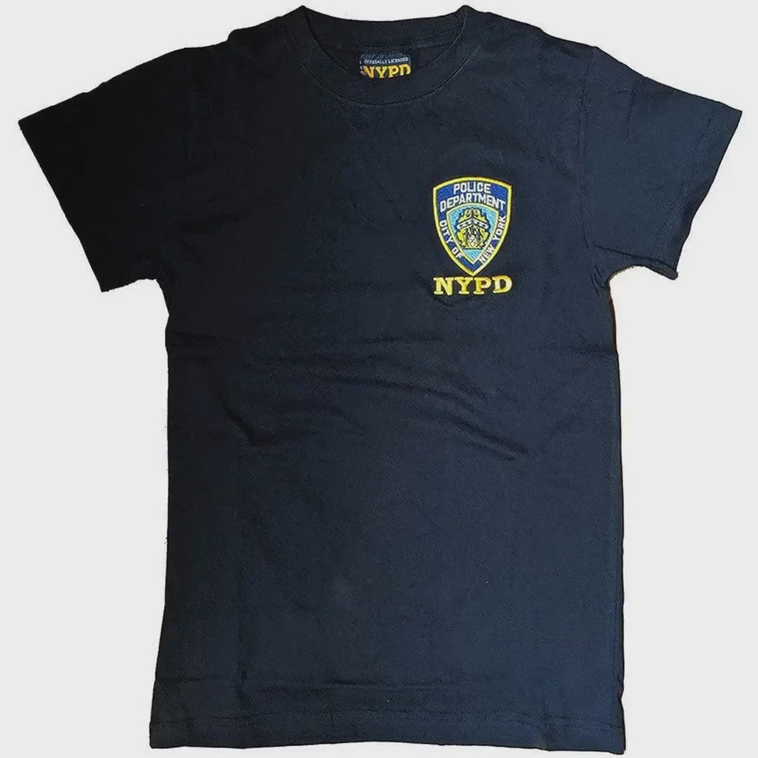 Load video: NYPD Men's Officially Licensed Navy T-Shirt