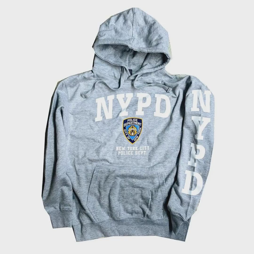 Cargar video: NYPD Men's Officially Licensed Gray Hoodie