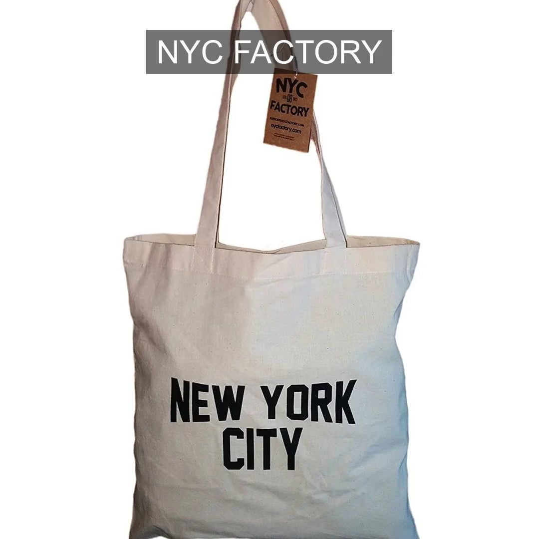 Load video: NYC Factory Unisex New York City Black Tote Bag