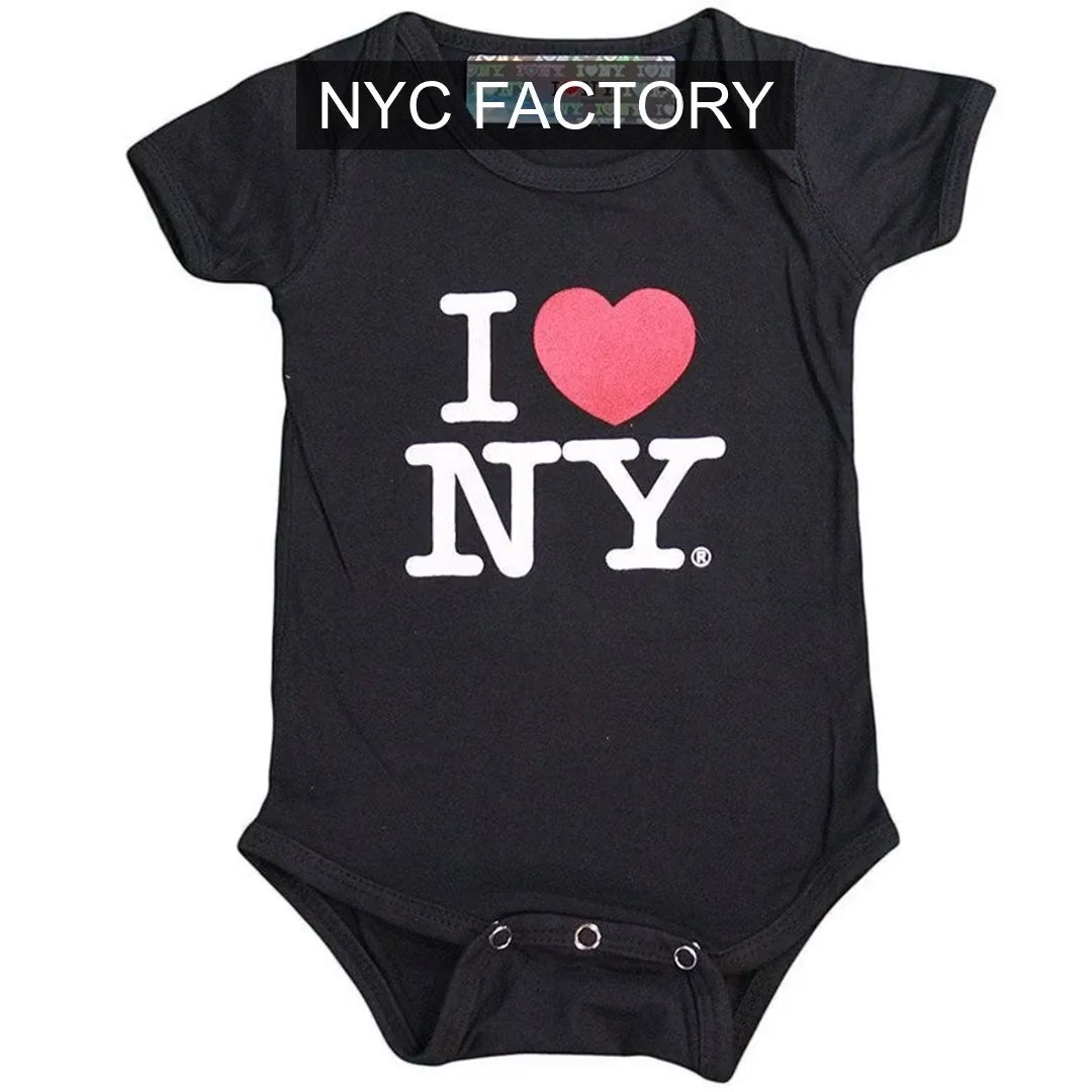Cargar video: I Love NY Infant Black Bodysuit
