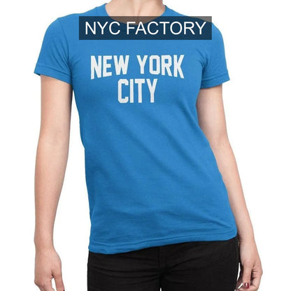 NYC Factory Women's New York City Turquoise T-Shirt