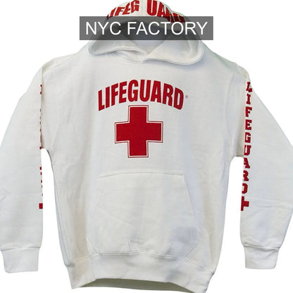 Sweat à capuche Lifeguard Sweat-shirt Life Guard pour enfants Blanc XS
