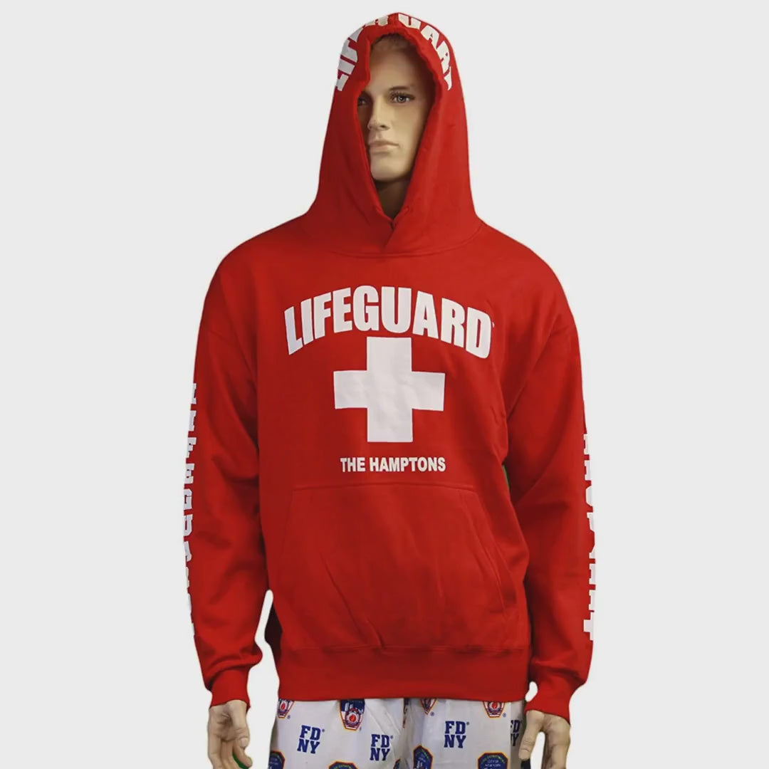 Sauveteur The Hamptons NY Life Guard Sweatshirt Rouge