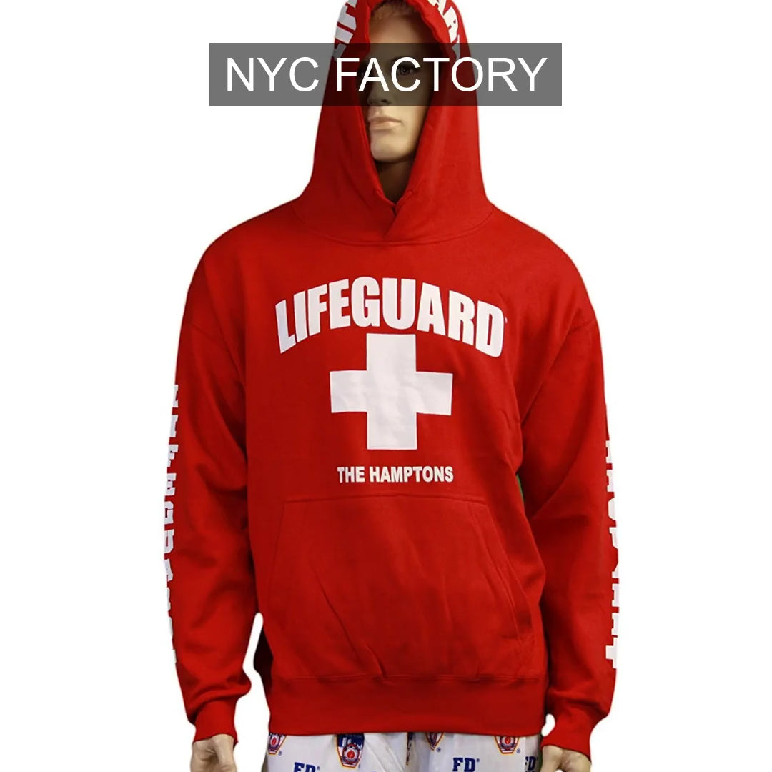Load video: Lifeguard Kids The Hamptons NY Red Hoodie