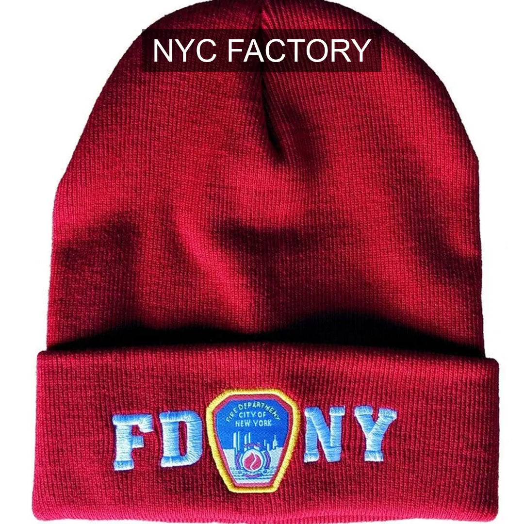 FDNY Winter Hat Beanie Skull Cap sous licence officielle du service d'incendie de la ville de New York
