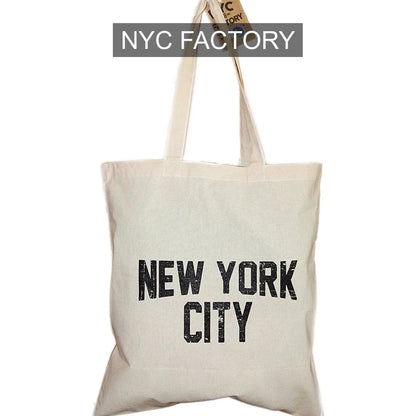 NYC Factory Unisex New York City Distressed Tote Bag