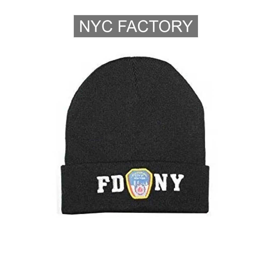 Video laden: FDNY Wintermütze Polizeiabzeichen Feuerwehr New York City Schwarz &amp; Weiß O...