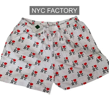 I Love NY Unisex White Boxer Shorts