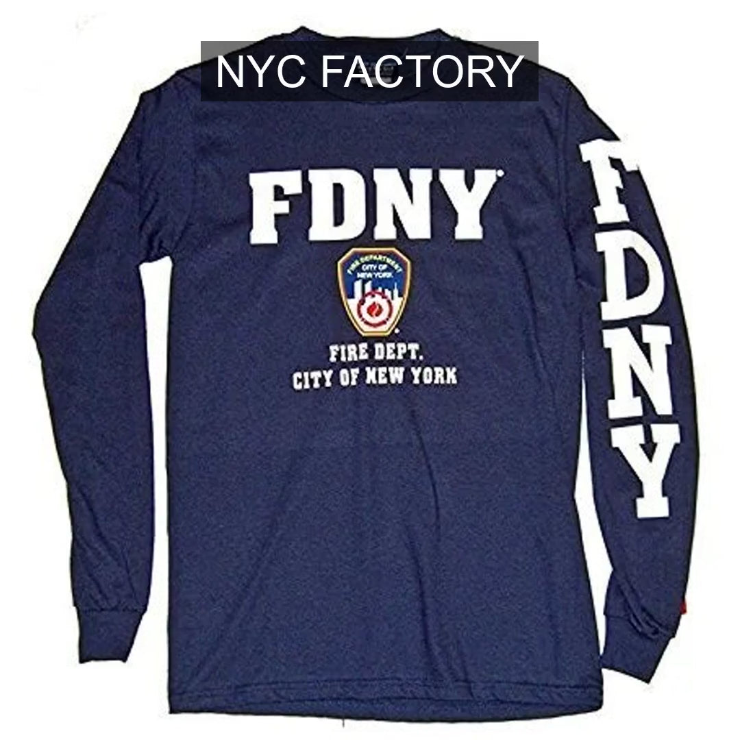 Load video: FDNY Boys Officially Licensed Navy Long Sleeve T-Shirt