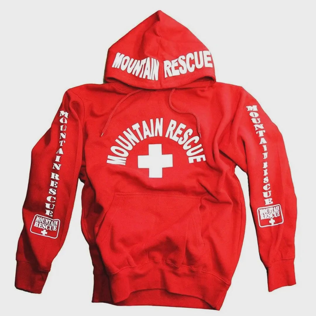 Lifeguard Men's Mountain Rescue Red Hoodie