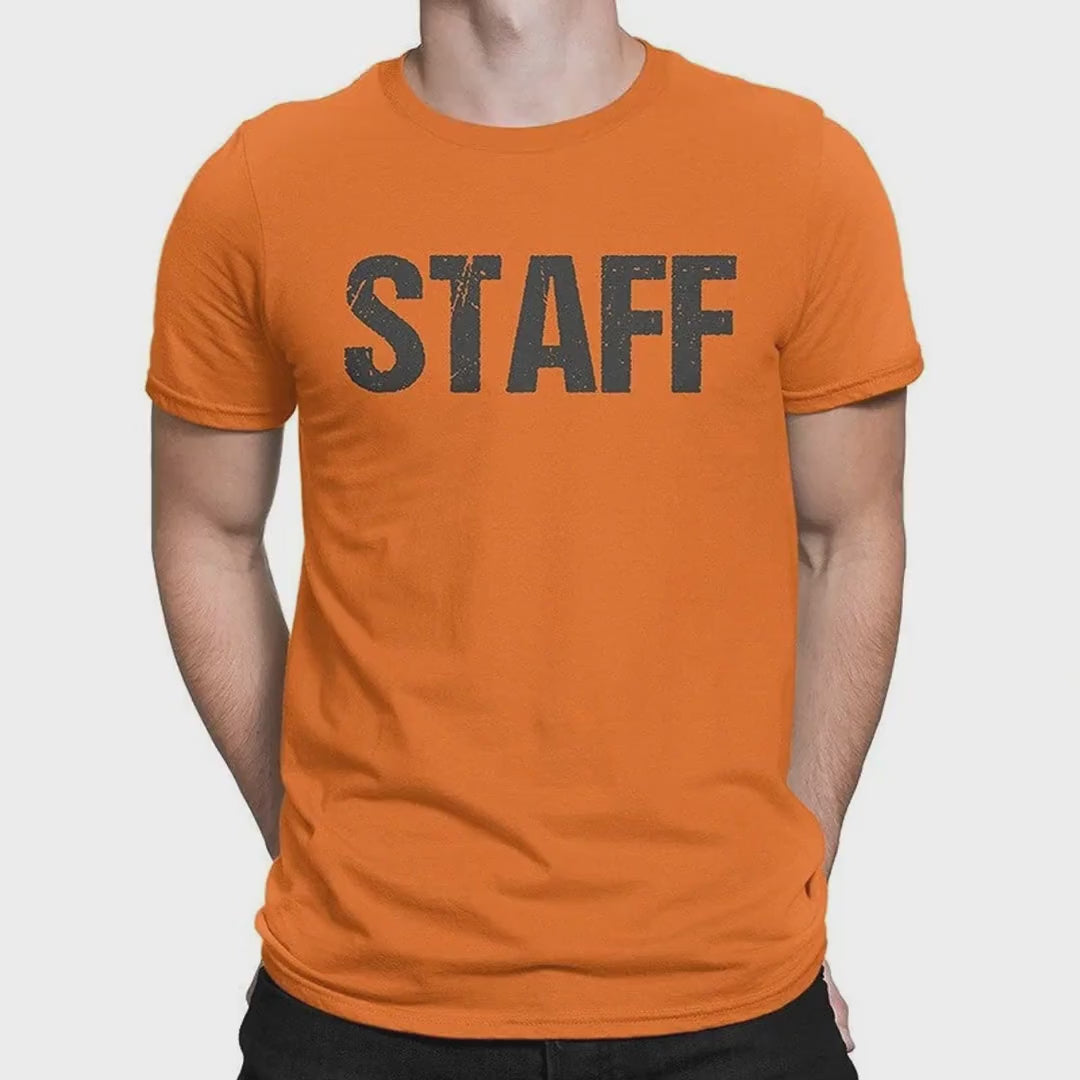 NYC Factory Men's Staff Orange T-Shirt | Official NYC Apparel