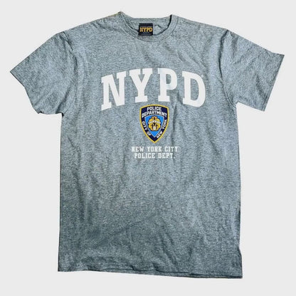 Offizielles NYPD T-Shirt Herren-T-Shirt in grau meliert New York City Police