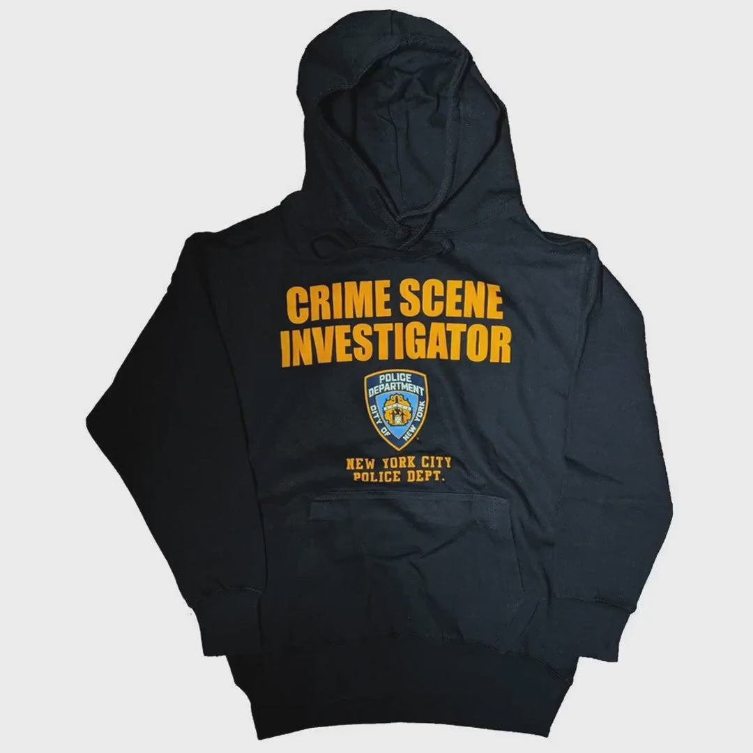 Cargar video: NYPD Men's Officially Licensed CSI Hoodie Navy