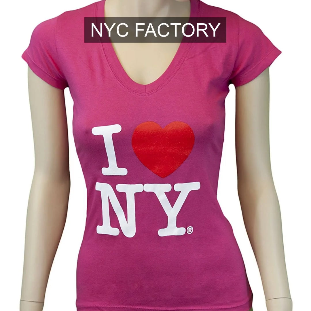 I Love NY Women's Hot Pink T-Shirt
