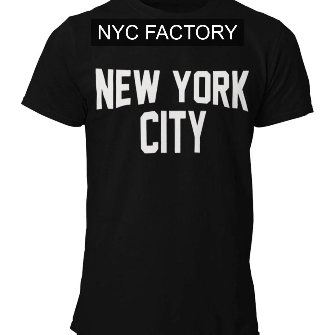 Cargar video: NYC Factory Unisex New York City Black T-Shirt