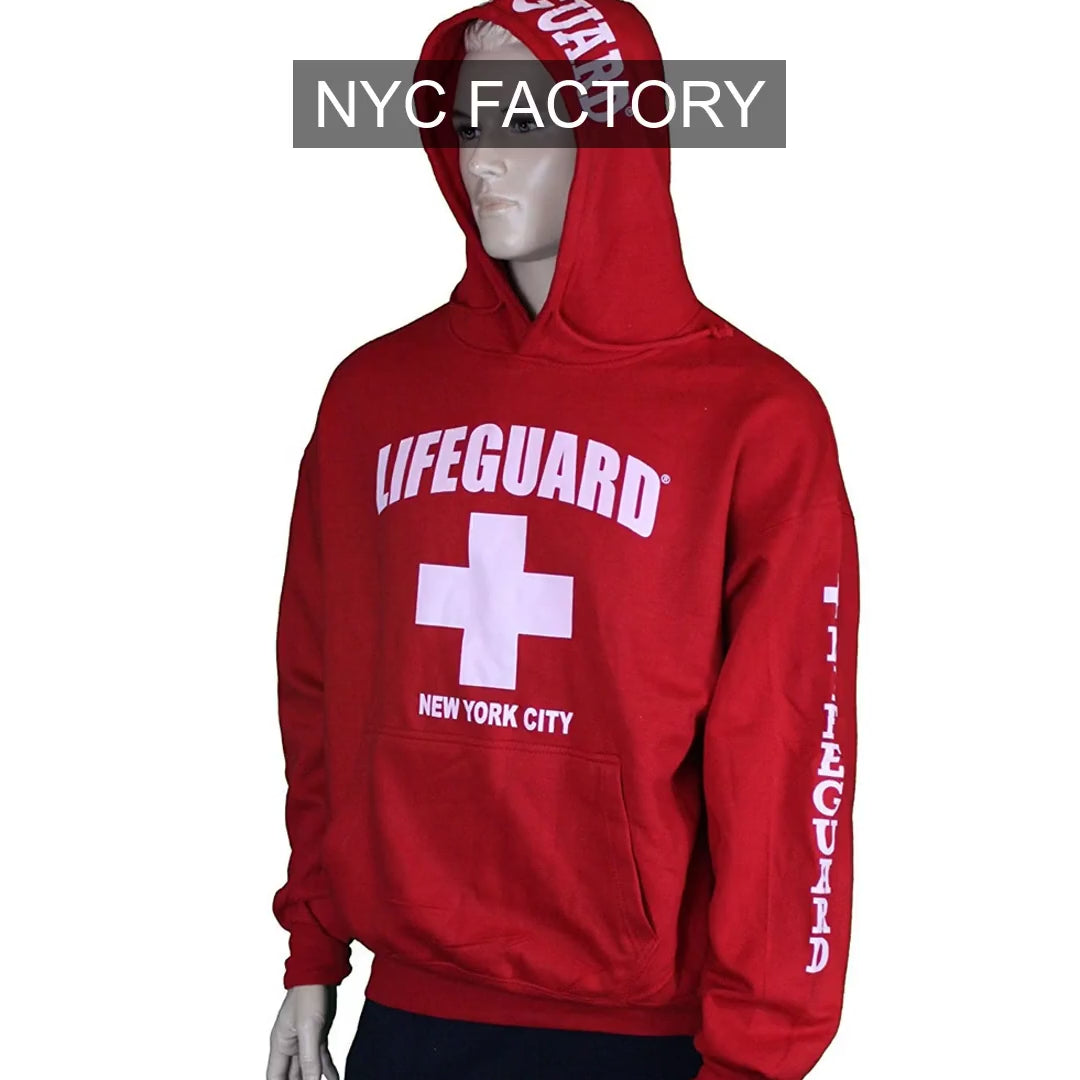 Lifeguard Men's New York City Red Hoodie Sweatshirt