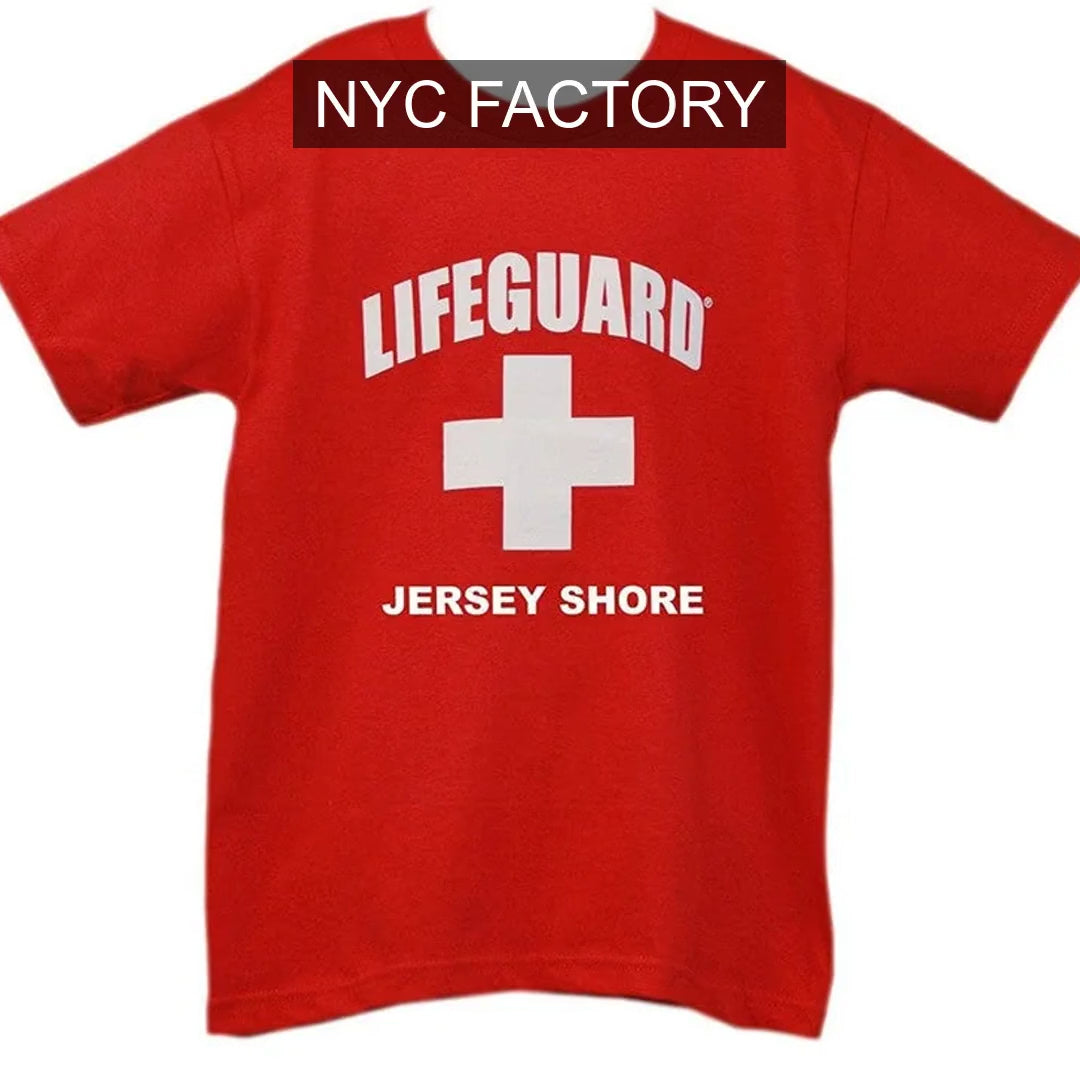 Load video: Lifeguard Boys' Red T-Shirt Official Kids Tee