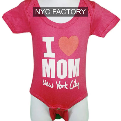 I Heart Mom Baby Body New York City Chemise cadeau fête des mères rose