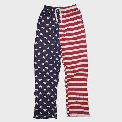 USA Flag Lounge Pants Pajama Bottoms Pride America Patriot Mens Ladies