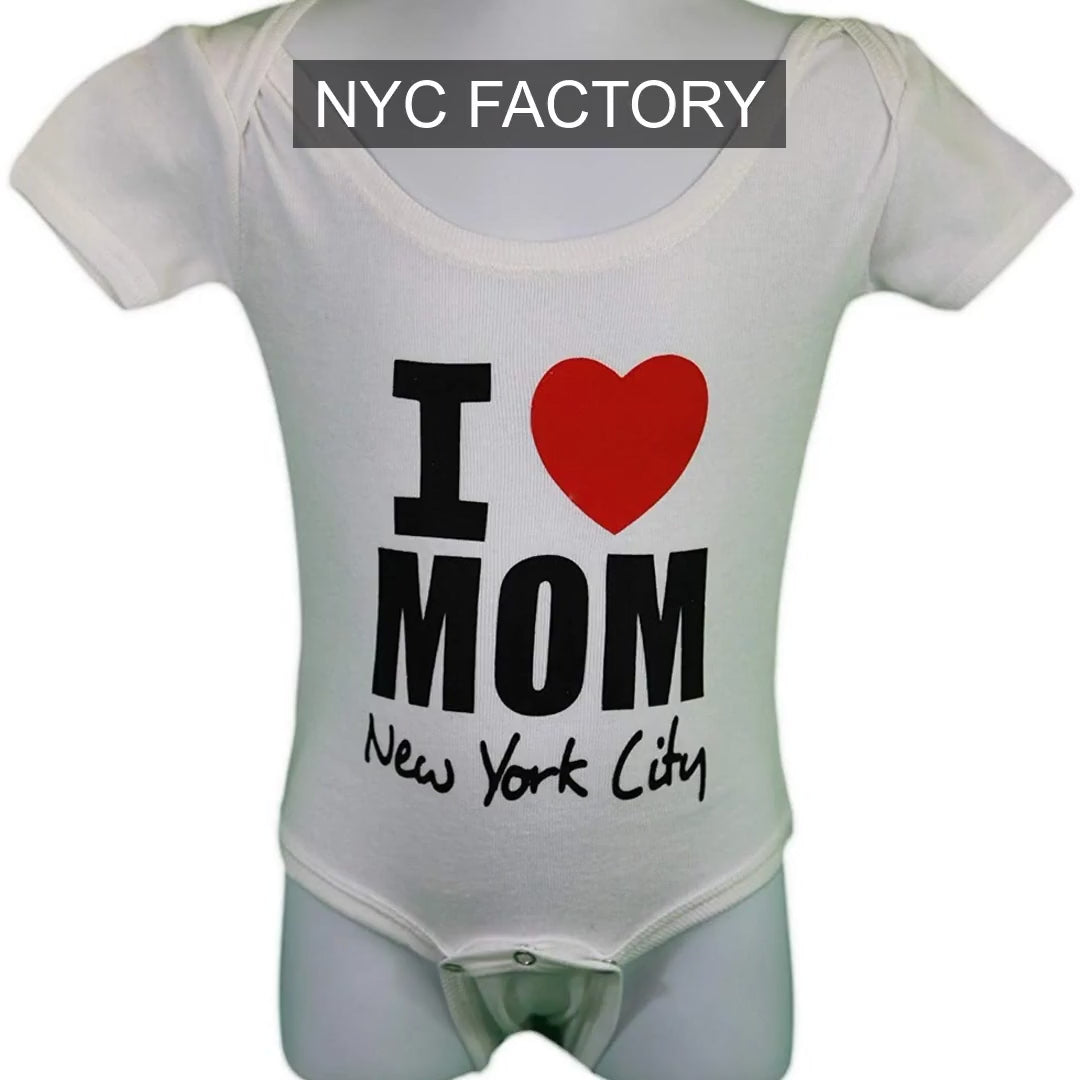 I Heart Mom Baby Body Love New York City White Mothers Day Gift Shirt