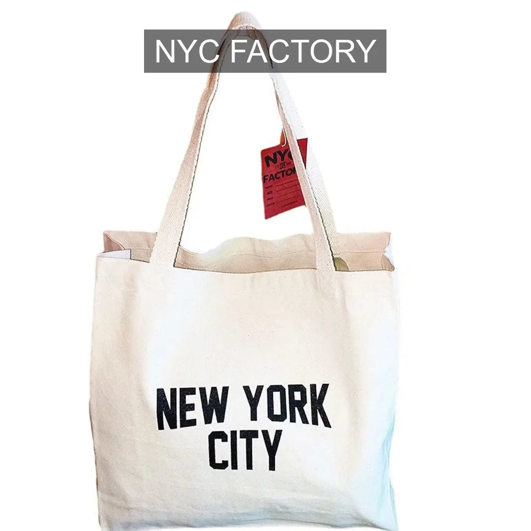 NYC Factory Unisex New York City Black Tote Bag