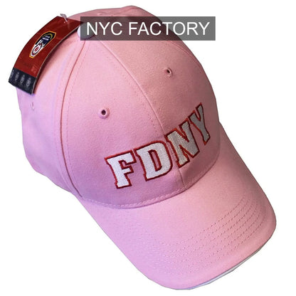 FDNY Baseball Hat Fire Department Of New York City Rose et Blanc Taille Unique