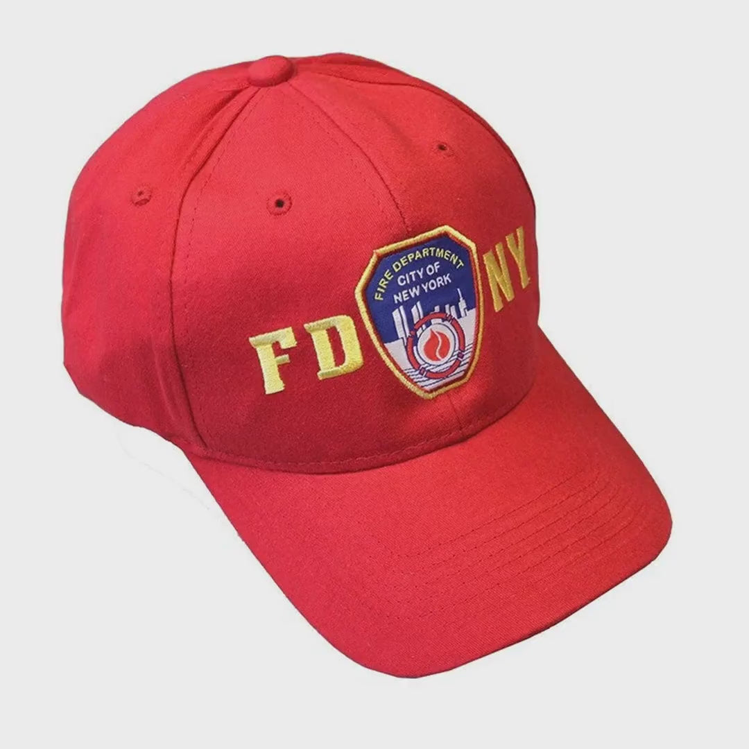 FDNY Kids Officially Licensed Baseball Hat Red