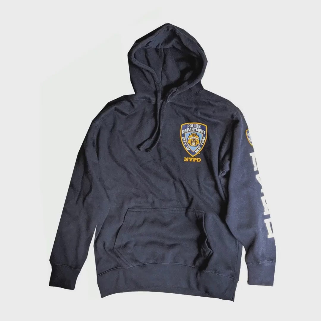 Cargar video: NYPD Men's Officially Licensed Navy Hoodie