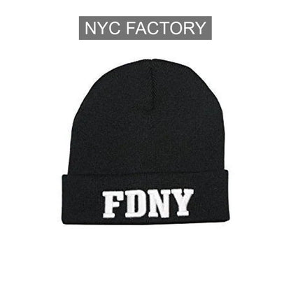 FDNY Chapeau d'hiver Fire Department Of New York City Noir et blanc Taille unique