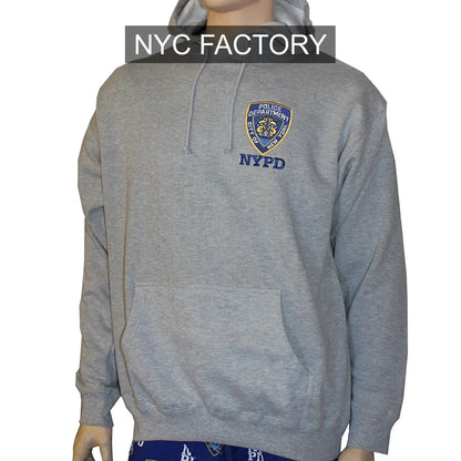 Sweat Capuche Logo Brodé NYPD Gris