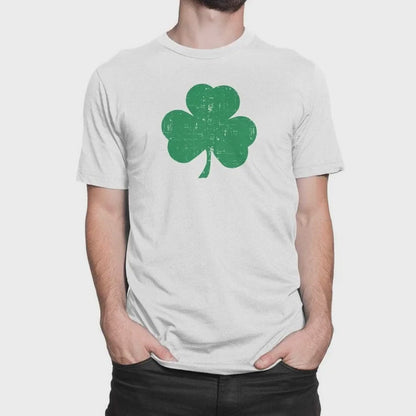 Shamrock Men's Distressed White T-Shirt
