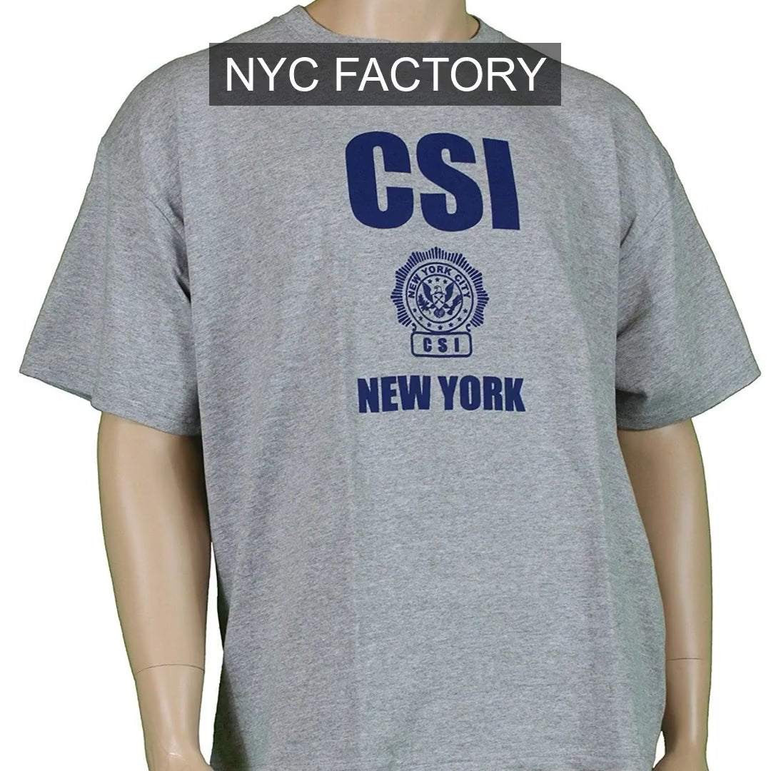 CSI New York Crime Scene Tee Ermittlung T-Shirt Grau