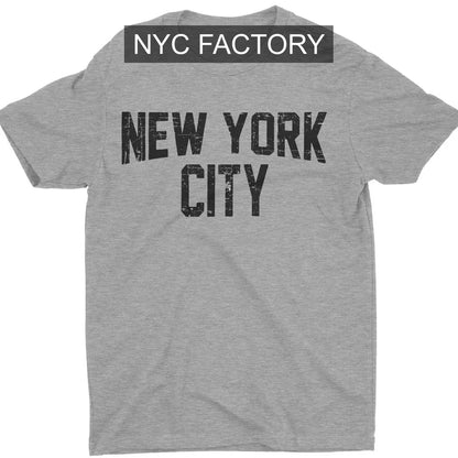 New York City Unisex T-Shirt Distressed Siebdruck grau Lennon T-Shirt