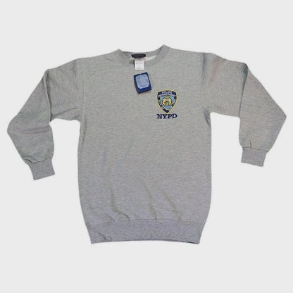 NYPD Hommes Police Crewneck Sweat Gris