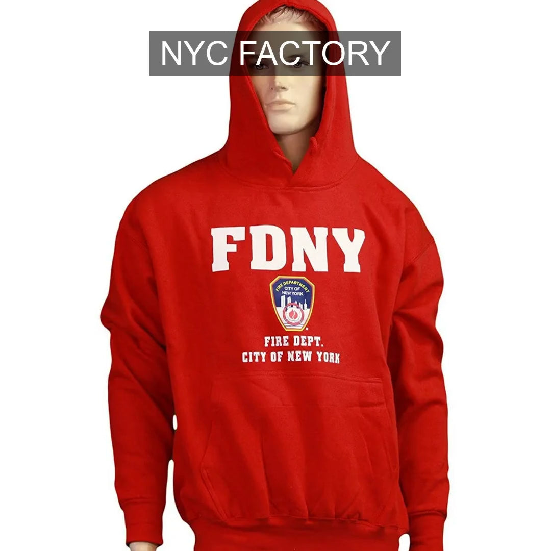 FDNY Men's Officially Licensed Red Hoodie