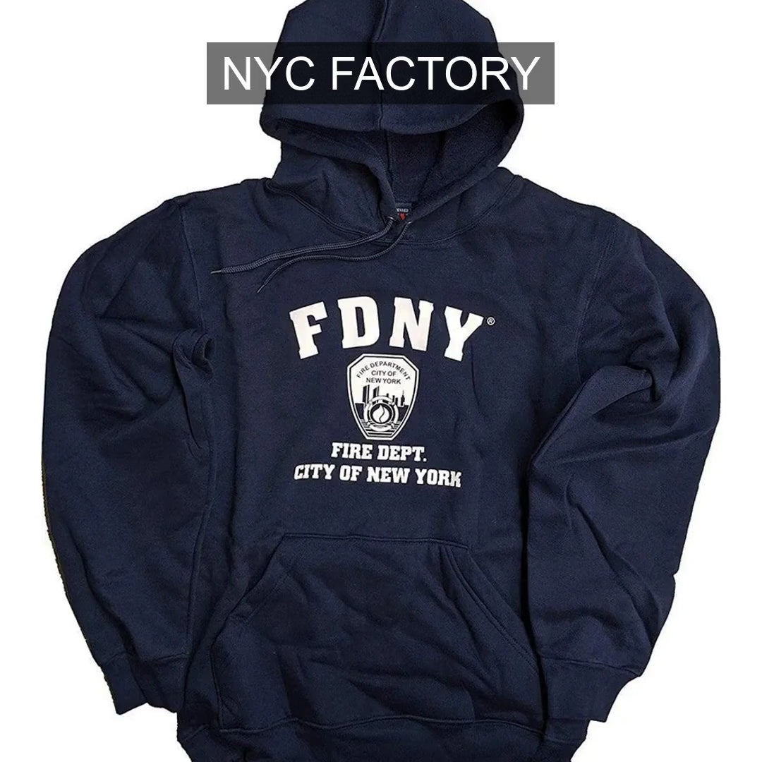Charger la vidéo: FDNY Sweat à Capuche Enfant Blanc Imprimé Sweat Marine