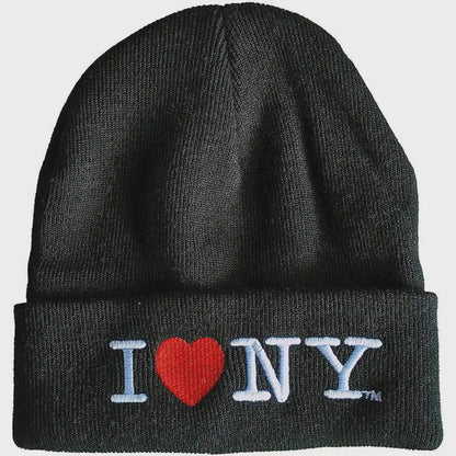 I Love NY Unisex Black Winter Hat Beanie