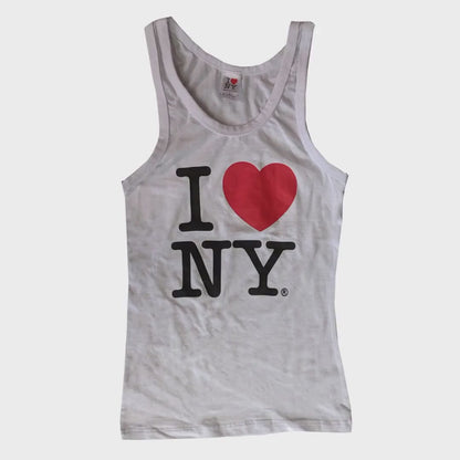 Débardeur femme blanc I Love NY