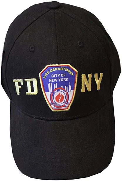 FDNY Baseball Hat Police Badge Fire Department Of New York City Black & Gold ...