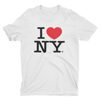 I Love NY New York Kids Short Sleeve Screen Print Heart T-Shirt White