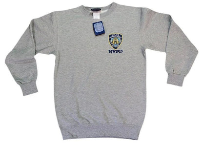 NYPD Mens Police Crewneck Sweatshirt Gray