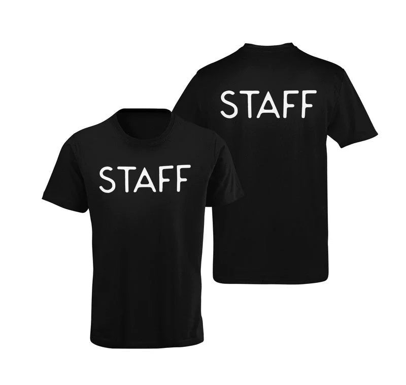 Staff T-Shirt Screen Printed Tee Printed Front  | NYC Factory