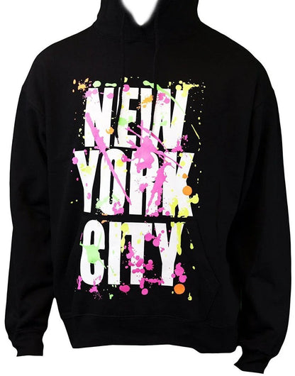 New York Paint Splash Hoodie Kids Sweatshirt Youth, Black